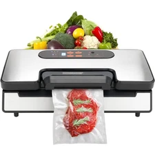 Commercial Vacuum Sealer Machine 90Kpa Double Pump Food Storage Liquid/Moist Dry