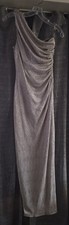 Ralph Lauren Evening Woman's One Shoulder Gown Dress Gold Long Sparkle Size 6P