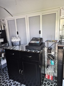 Enclosed Concession Trailer w/ Serving Window & Commercial Kitchen Hood