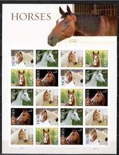 US 2024 Forever Horses full Sheet of 20 Sc.#5891-5895c, MNH. FV $15.60