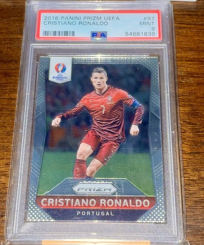 2016 Panini Prizm UEFA Cristiano Ronaldo  #97 PSA 9 MINT 🐐 Portugal 🇵🇹 