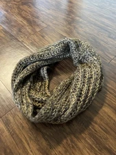 Knit Brown Infinity Scarf