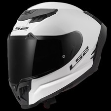 Ls2 Dragon Weaved Carbon Gloss White Full Face Street Motorcycle Helmet Large