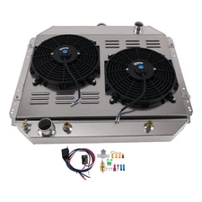 3 Row Radiator Fan Shroud Relay Kit for Ford F-Series Truck 1969 CU433 Aluminum