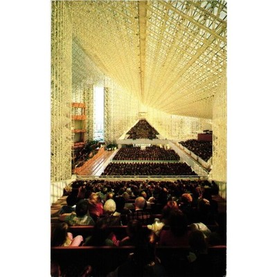 Crystal Cathedral Garden Grove California Interior Vintage Postcard Unposted