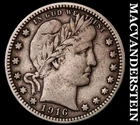 1916-D Barber Quarter - Scarce  Very Fine  Better Date  No Reserve  #i6037