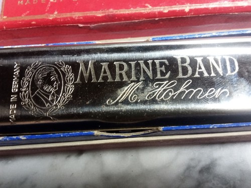Vintage HOHNER MARINE BAND Mundharmonika - 12 Loch Schlüssel "C" mit Originalkarton - Bild 9 von 12
