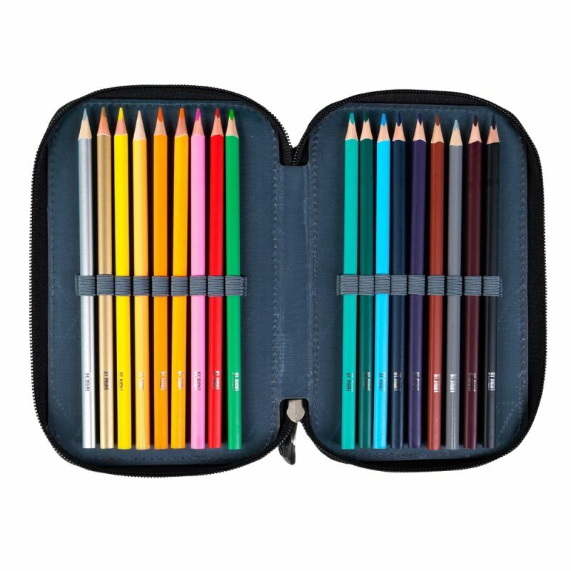 ST.RIGHT 3-FACH 47-teilig Mäppchen Federmappe Federtasche, MORO 