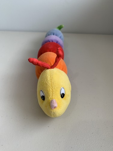 Baby Gund Caterpillar Rainbow Rattle Rattle Twinkle Crinkle Plush Toy 15” - Picture 9 of 9