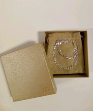 925 Sterling Silver Polished Diamond Cut Double Curb Link Necklace 18" - A37