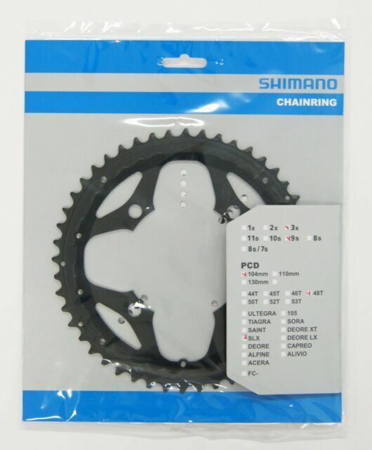Shimano 105 5703-L 50t 130mm 10-Speed Triple Outer Chainring Black