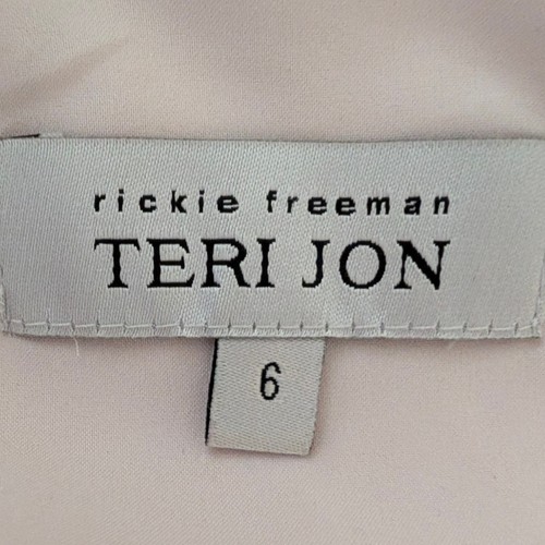 Rickie Freeman Teri Jon Women Sz 6 Blush Lace Overlay Cap Sleeve Dress - Picture 7 of 11