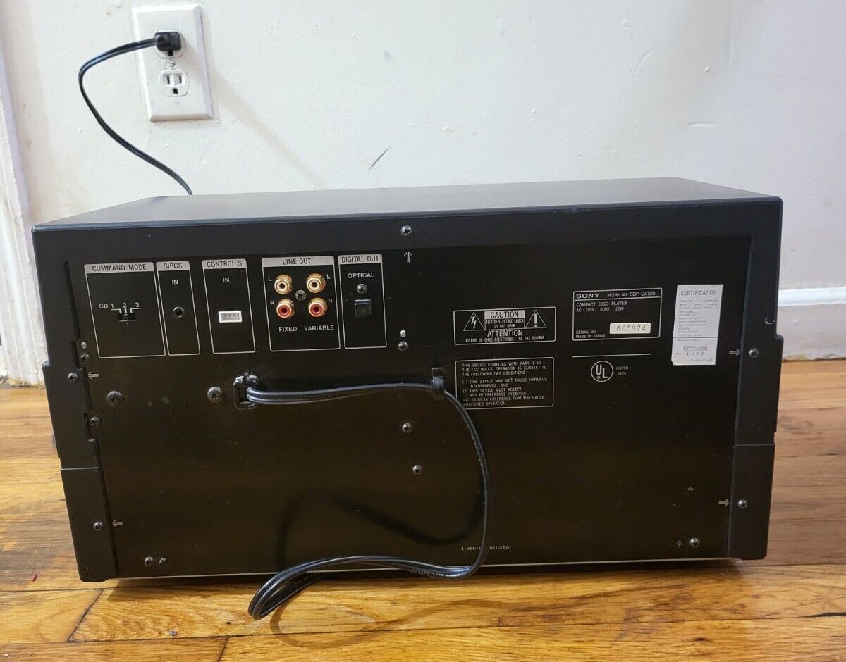 Sony CDP-CX100 Disc Player-Tested Works Great | eBay Sony CDP-CX100 Disc Player-Tested Works Great | eBay