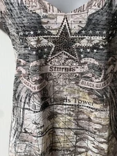 Sturgis Black Hills 71st Rally Devils Tower Tee Hot Leathers T-Shirt Ladies 2 XL