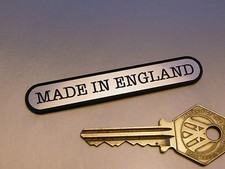 MADE IN ENGLAND Ovoid Self Adhesive Classic British Motorcycle Car Bike BADGE 3"
