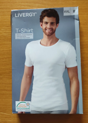 T-Shirt für Herren, Gr. 8(XXL), Weiß, Livergy, NEU und OVP