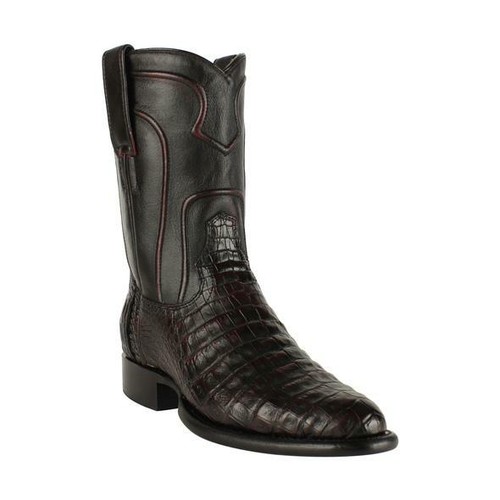 Los Altos CHERRY CAIMAN Crocodile Belly Roper WESTERN Boot Round Toe D 698218 - 第 1/4 張圖片