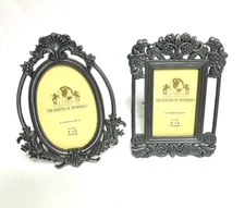 Melannco Keeper Of Memories Mini 2x3 Picture Frames 2 Metal Ornate Free Standing