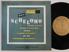 EMANUEL FEUERMANN STOKOWSKI Bloch Schelomo RCA 10" LP cello vinyl