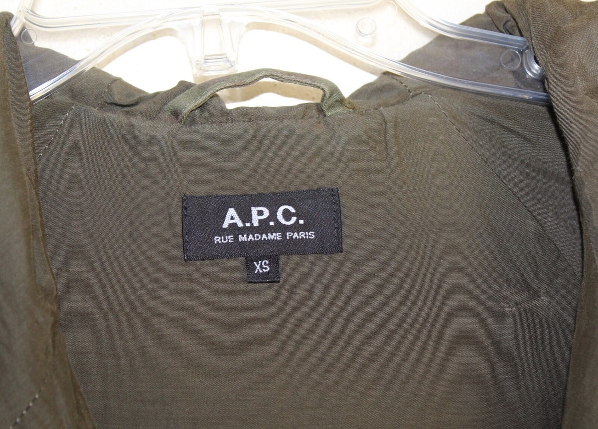 APC France Men's Sz XS Camo Camouflage Long Denim Twill Jacket | eBay