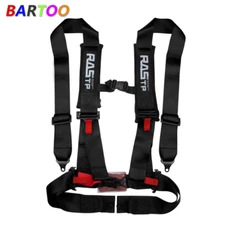 Black 4 Point 3" Racing Style Harness Seat Belt 4PT Camlock Quick Release