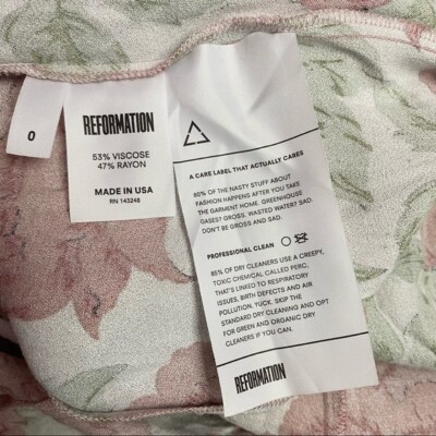 Reformation Mena Dress Floral Midi Cottegecore Women Size 0 | eBay