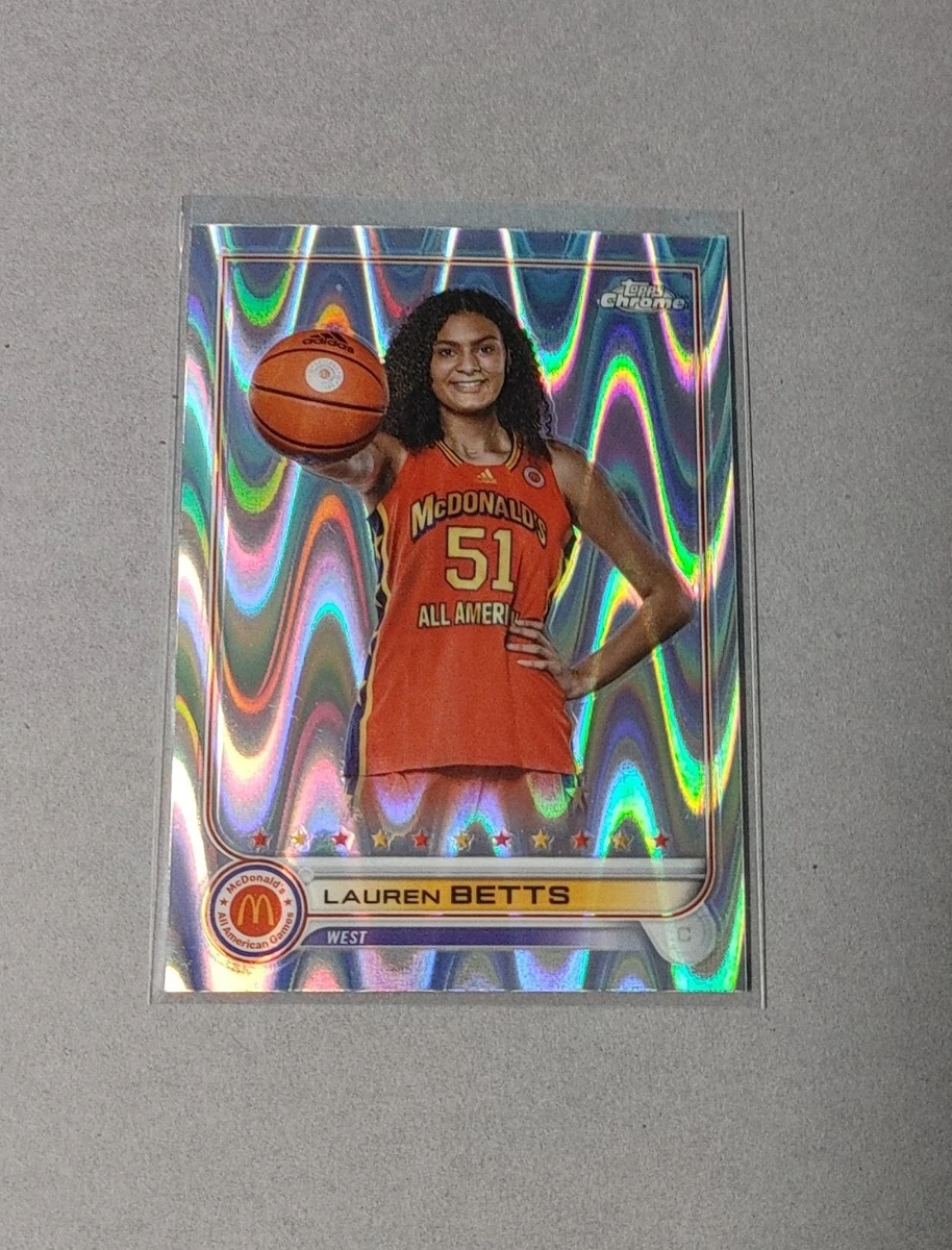 2022 Topps Chrome McDonalds Basketball Wave Refractor Lauren Betts #86