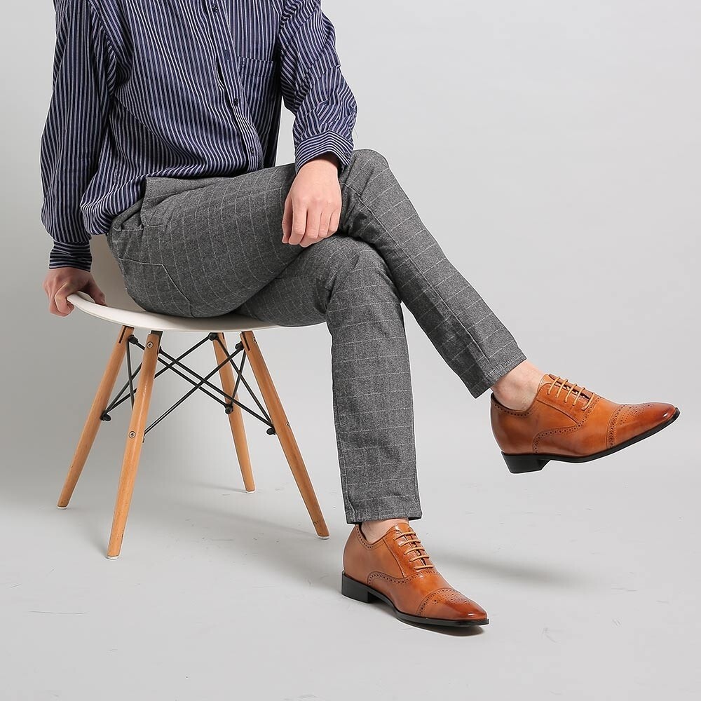 CHAMARIPA ELEVATOR SHOES HEIGHT INCREASING TALL MEN DRESS SHOES GET 7CM TALLER CMR-CHAMARIPA-Men-Pointy-Toe-  main image 4