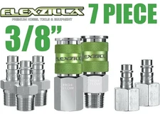 7pc Legacy Flexzilla 3/8" Pro High Flow Air Hose Coupler Fitting Set A53657FZ