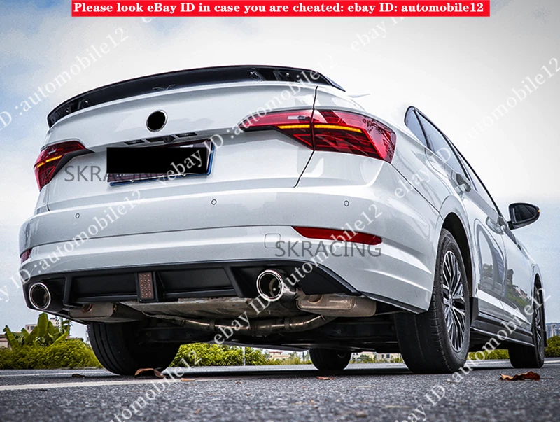 Alerón trasero trasero de gaviota negro brillante para Volkswagen Jetta GLI Foto 2 de 4