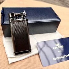 IM Corona Old Boy Pipe Lighter Brushed Gunmetal ET Barley Japan Made - NEW 8211