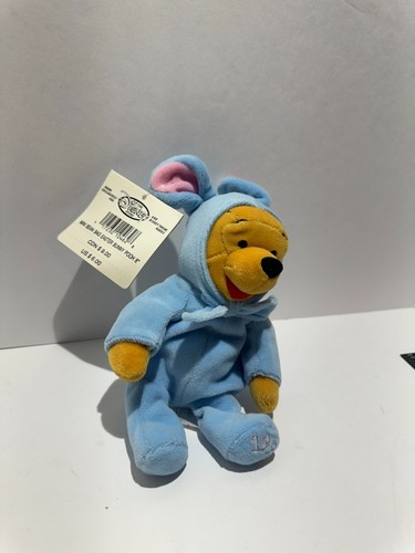 Winnie The Pooh Easter Bunny 8" Mini Bean Bag Plush 1999 Disney Collectible Toy - Picture 4 of 9