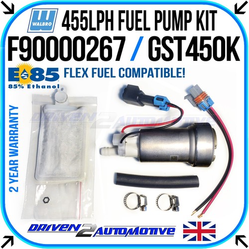 WALBRO GST450 455 LPH FUEL PUMP E85 COMPATIBLE + WALBRO KIT INCLUDING HARNESS