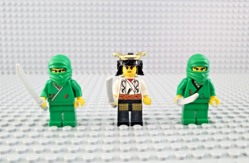 LEGO 3346 Ninja #3 Mini Heroes Green Ninja, Green Ninja Princess, Shogun cas203 - Foto 1 di 8