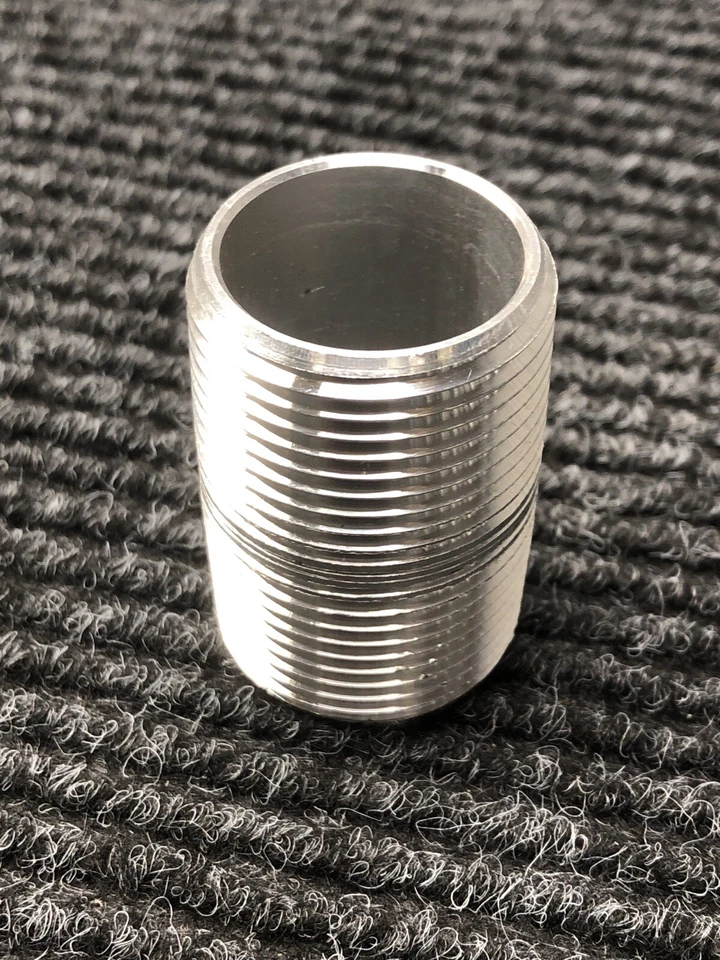 Lot of 5 - 1” x 2” Length Rigid Conduit Aluminum Close Nipples Threaded - Image 4 of 4