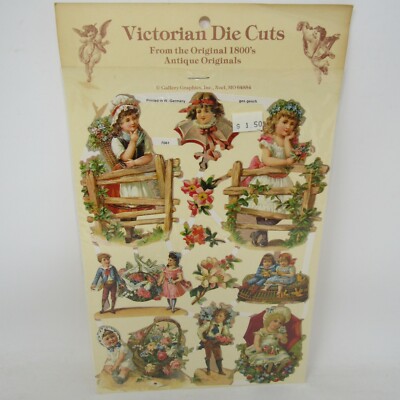 Vintage Gallery Graphics Victorian Die Cuts from Original 1800's Romance Flowers