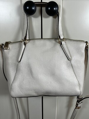 即発★COACH/コーチMini Kelsey In Pebble Leather Satchel COACH MINI KELSEY Satchel Gray/Gunmetal Metallic pebble