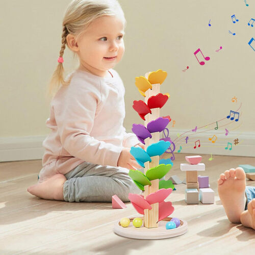 Wooden Music Tree Toy Ball Run Track Game Educational Toys for Kids 3+ Years Old - Picture 11 of 12