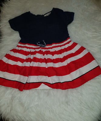 Mädchen 9-12 Monate Gestreiftes Tunika Kleid Bluse Elegant Sommer Kleidung Next Sail