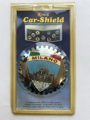 Badge kings car shield Italy Italia Milan Milano Milanese automobile auto car