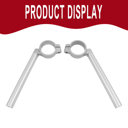 50mm Clip on Handlebars For Suzuki GSXR1000 GSXR 1000 2009-2016 K9 2010 Silver - Picture 4 of 10