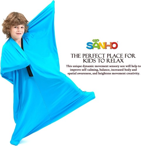 SANHO Yopo Dynamic Movement Sensory Sox - Bright Blue - Medium - Picture 2 of 4