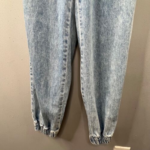 Zara Denim Jumpsuit Girls 13 14 Snap Front Short Sleeve Jogger Style NWT - Picture 3 of 8