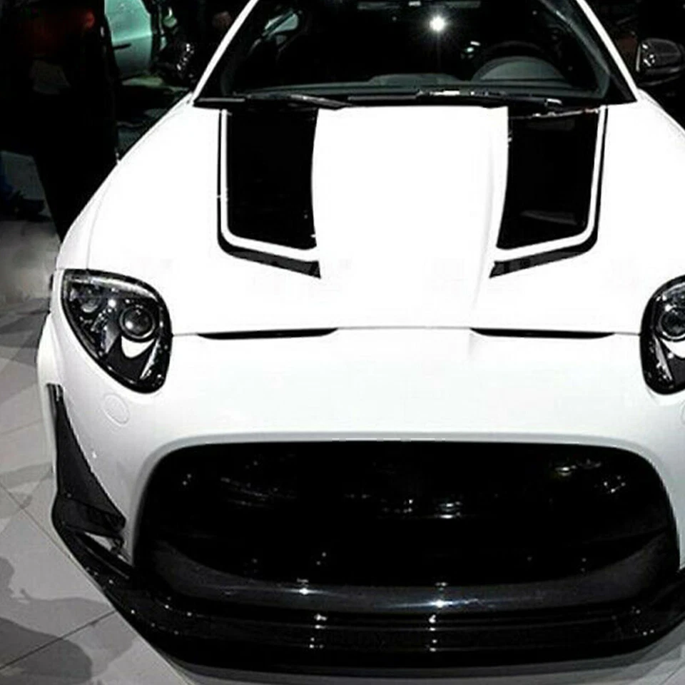 Universal Car Truck Hoods Stripe Sticker Car-Styling Racing Bonnet Vinyl Decals - Image 3 of 4