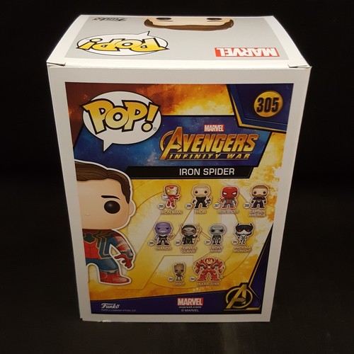 FUNKO POP MARVEL AVENGERS INFINITY WAR IRON SPIDER #305 EXCLUSIVE VINYL FIGURE - Picture 5 of 7