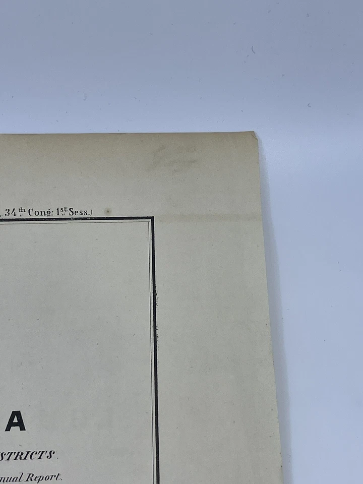 1855 Survey Map LOUISIANA Overflowed Land District Claims Hoen & Co. Litho - Image 4 of 4