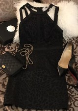 NWT GUESS LITTLE BLACK DRESS W/ SUBTLE PATTERN ~ RETAL $128