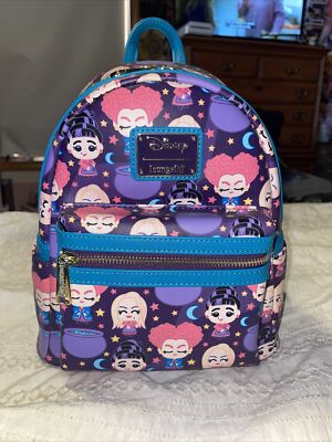 Disney Loungefly Mini Backpack Hocus Pocus Chibi Halloween AOP