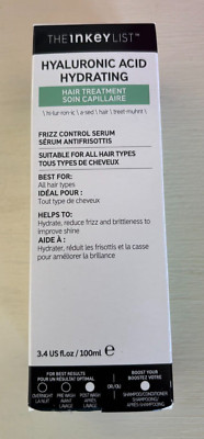 The Inkey List Hyaluronic Acid Hydrating Hair Treatment 3.4 fl.oz./100 ml. BNIB