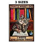 Cat Sticker Sign Kitten Display In Any Room Wall Art Funny I Know Things